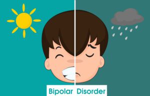 A person with bipolar disorder talking to a mental health professional about their treatment options
